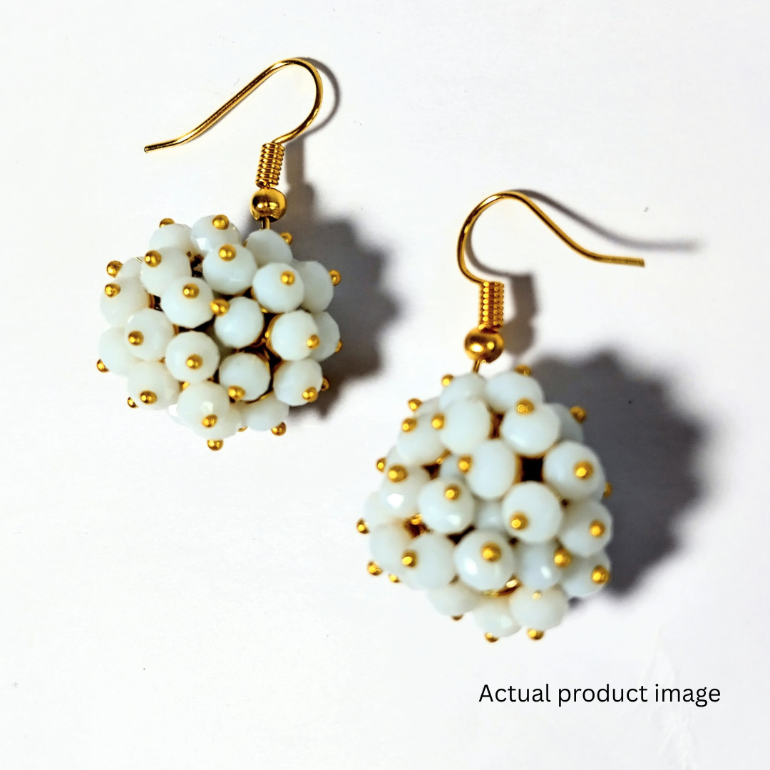 Snow White cluster earrings