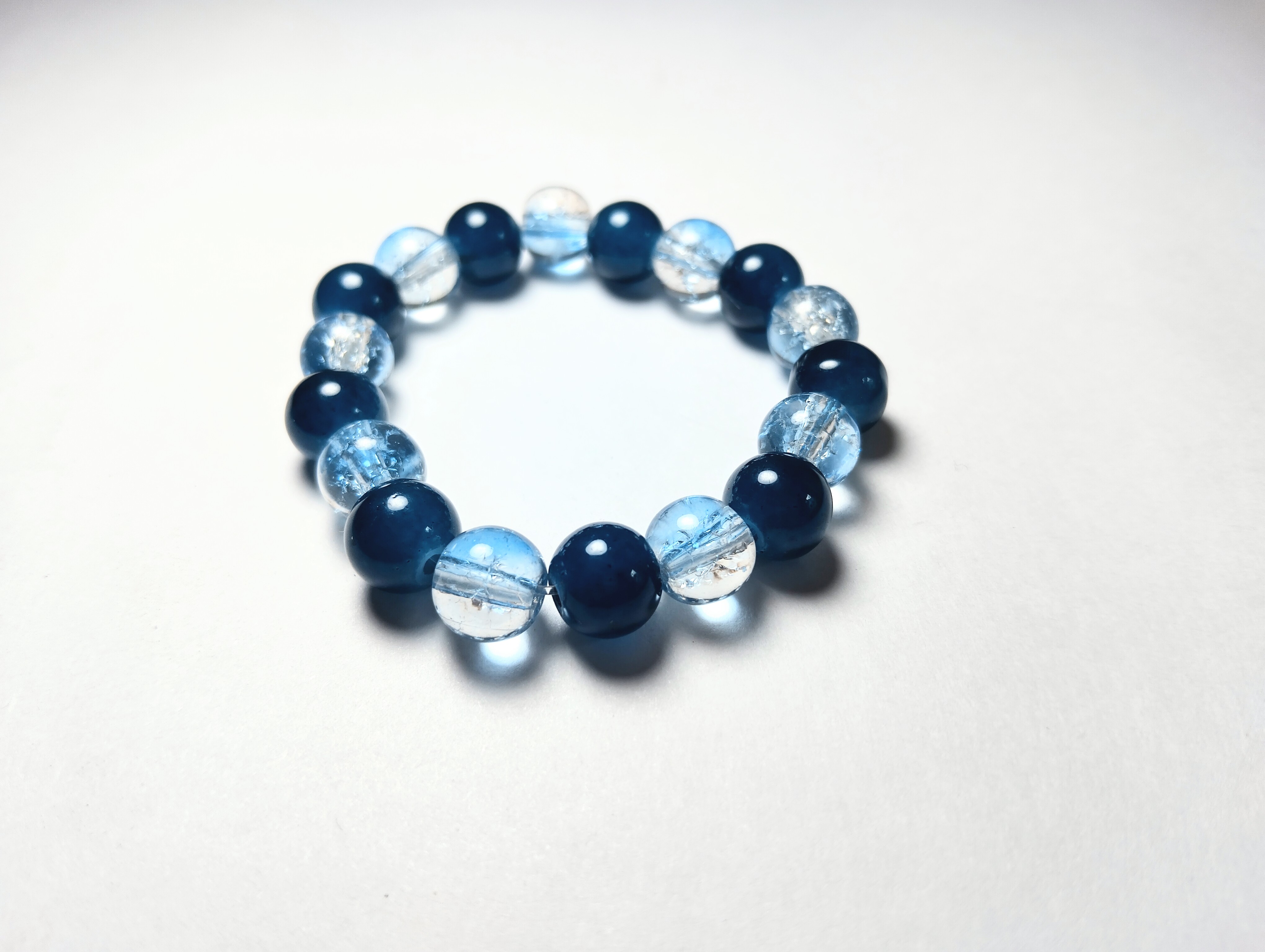 Glass Bead Bracelet Blue