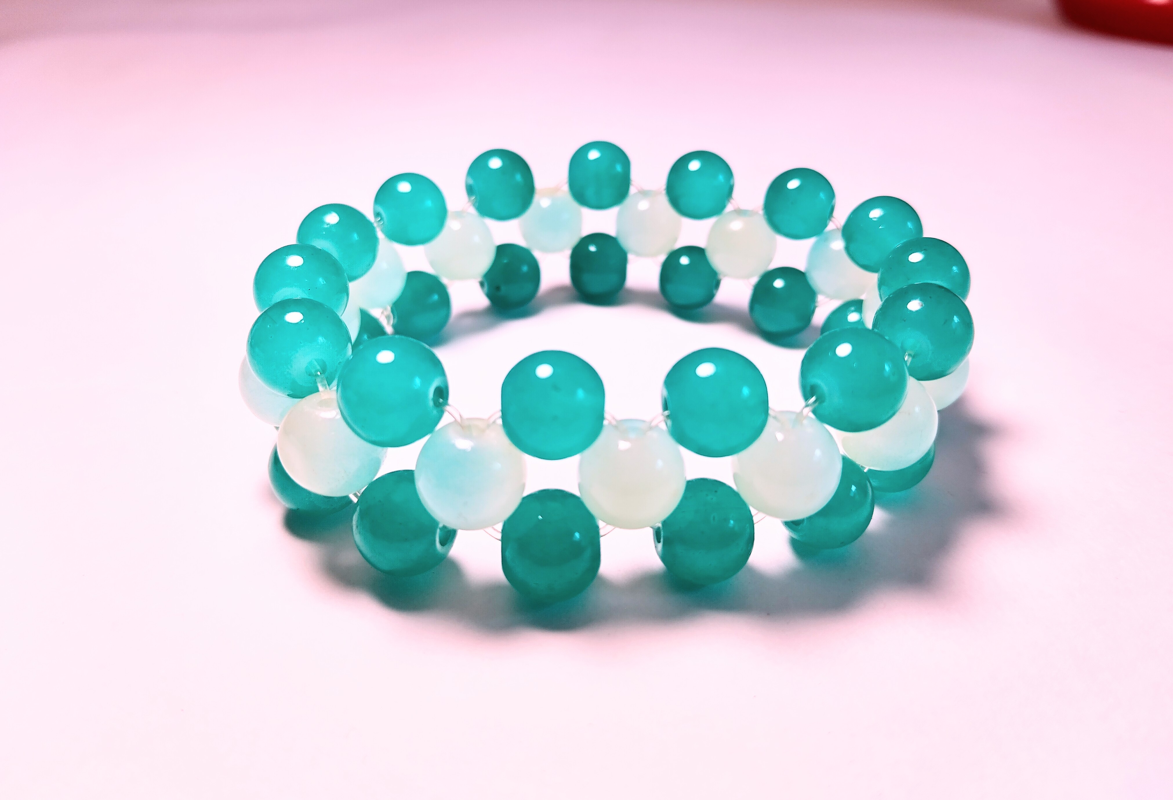 3 Layered Glass Bead Bracelet 