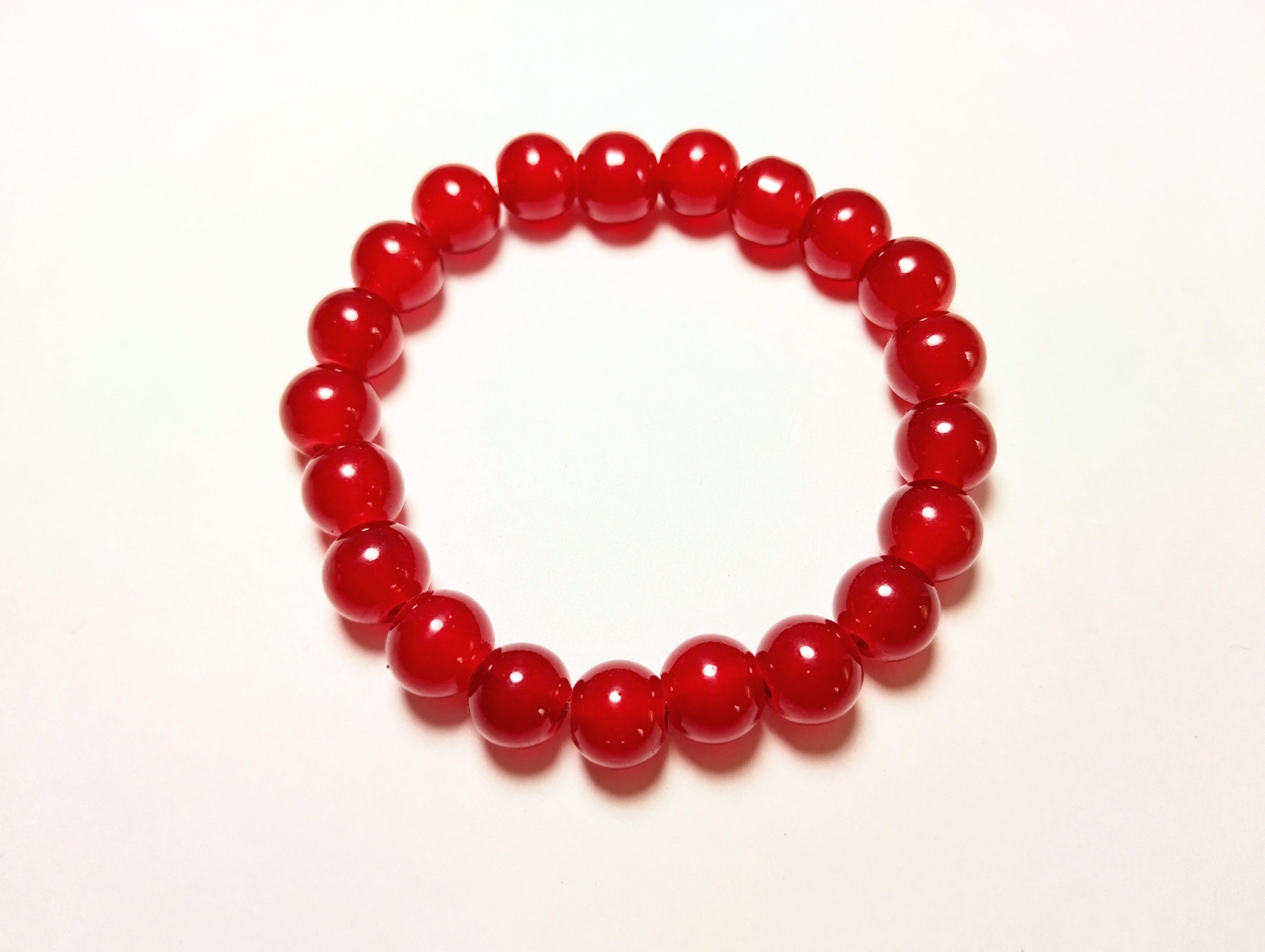 Glass Bead Bracelet Red