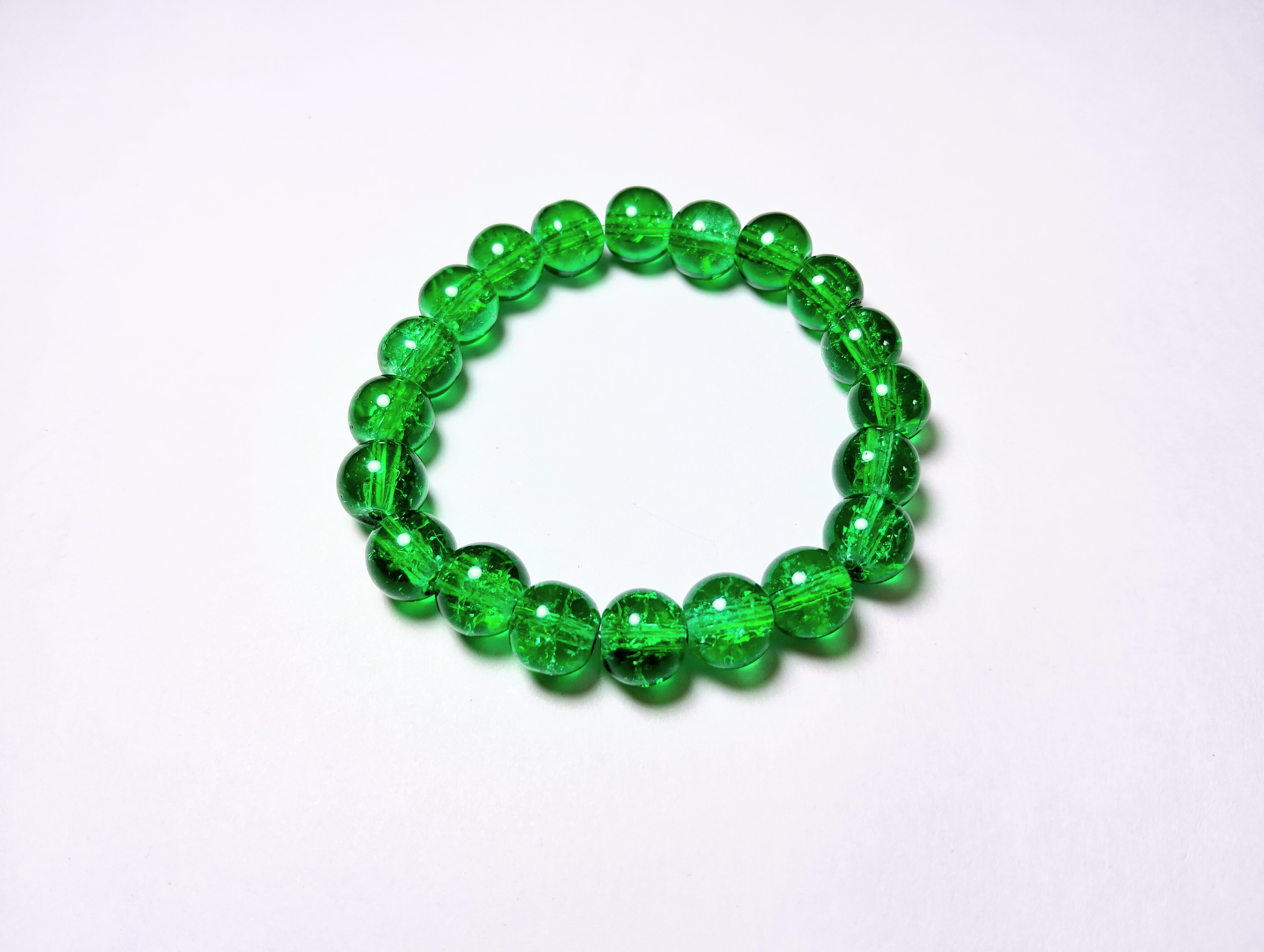 Glass Bead Bracelet Bright green 