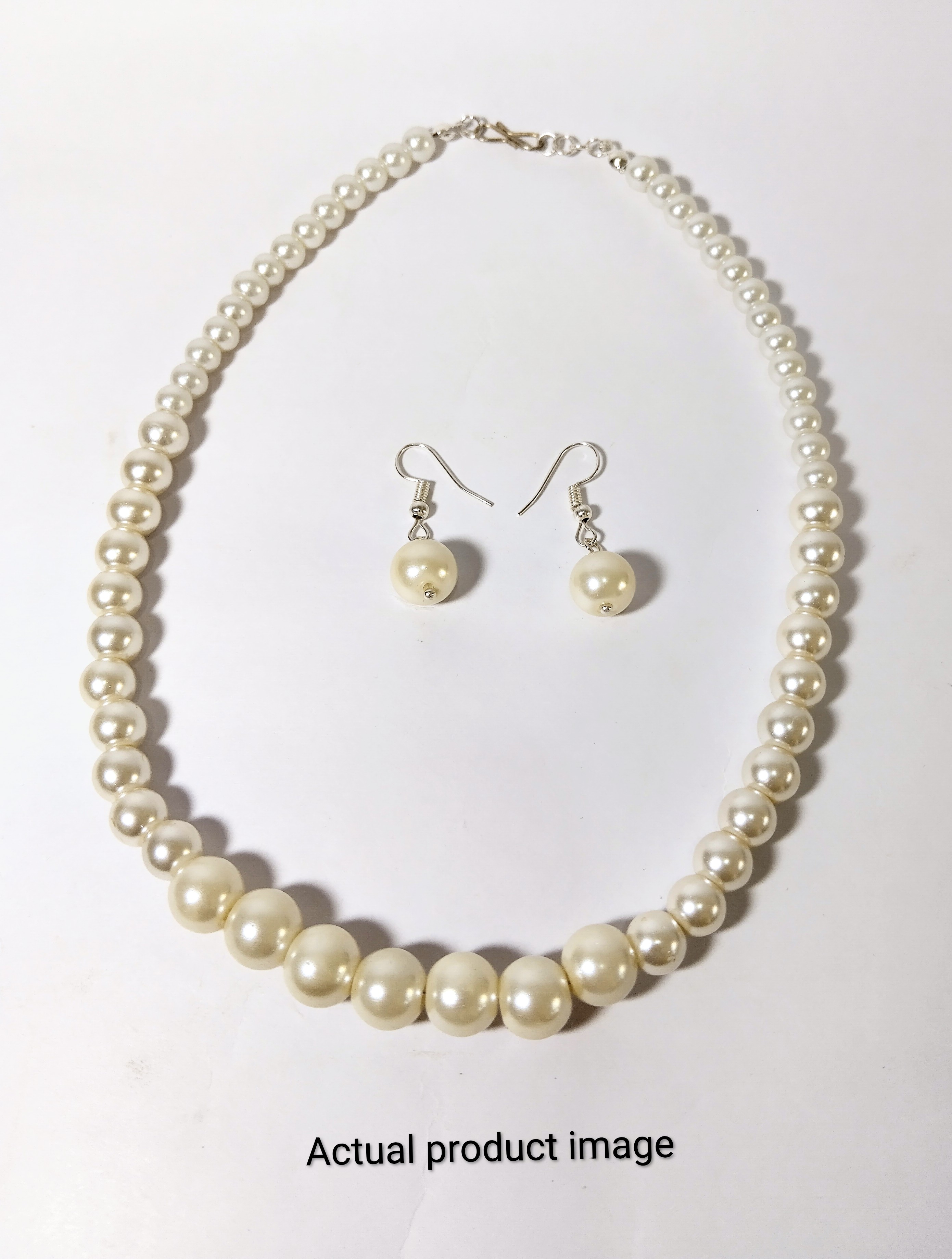 Elegant Pearl Necklace & Earring Set