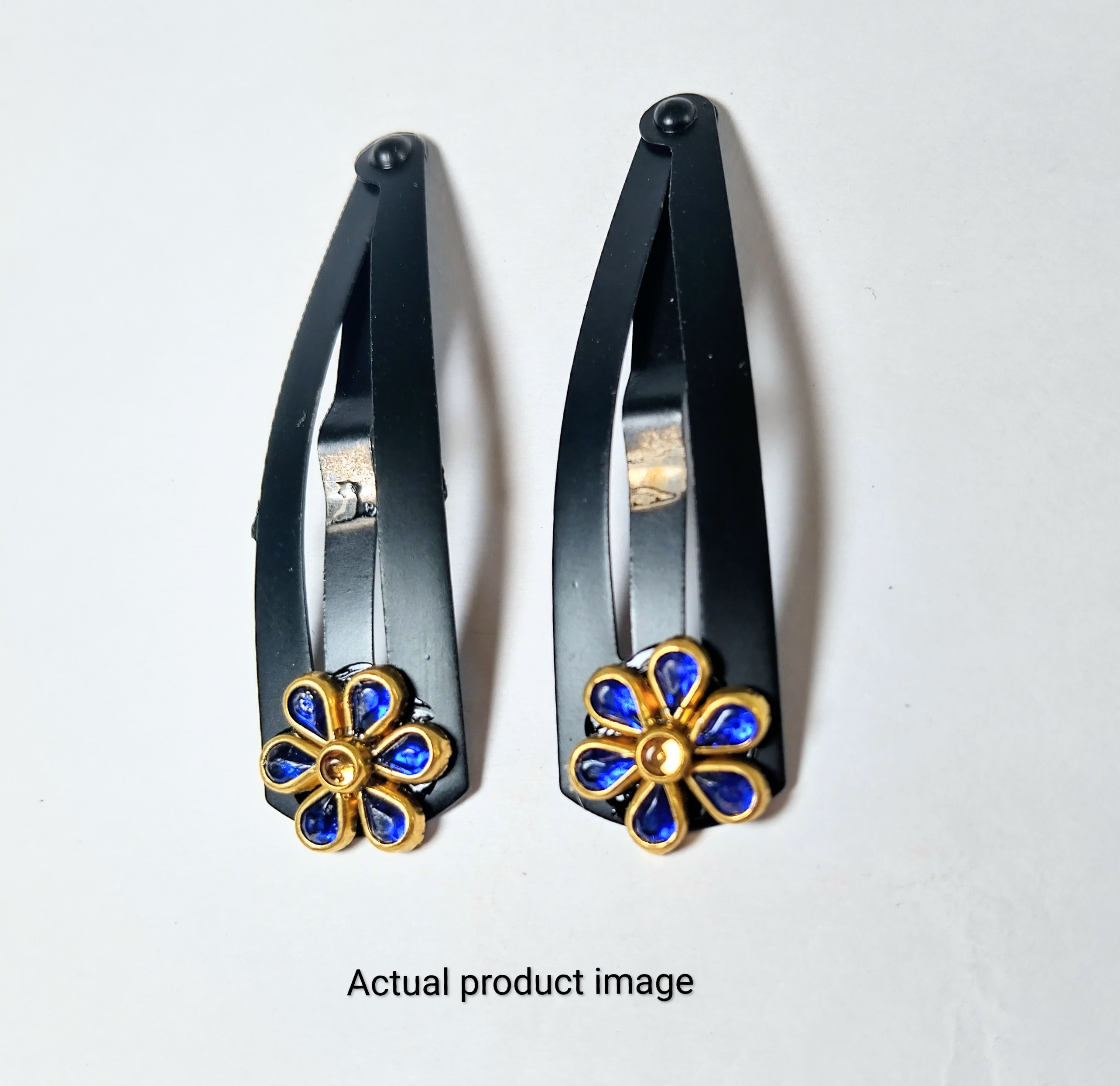 Royal Blue Floral Hair Clip
