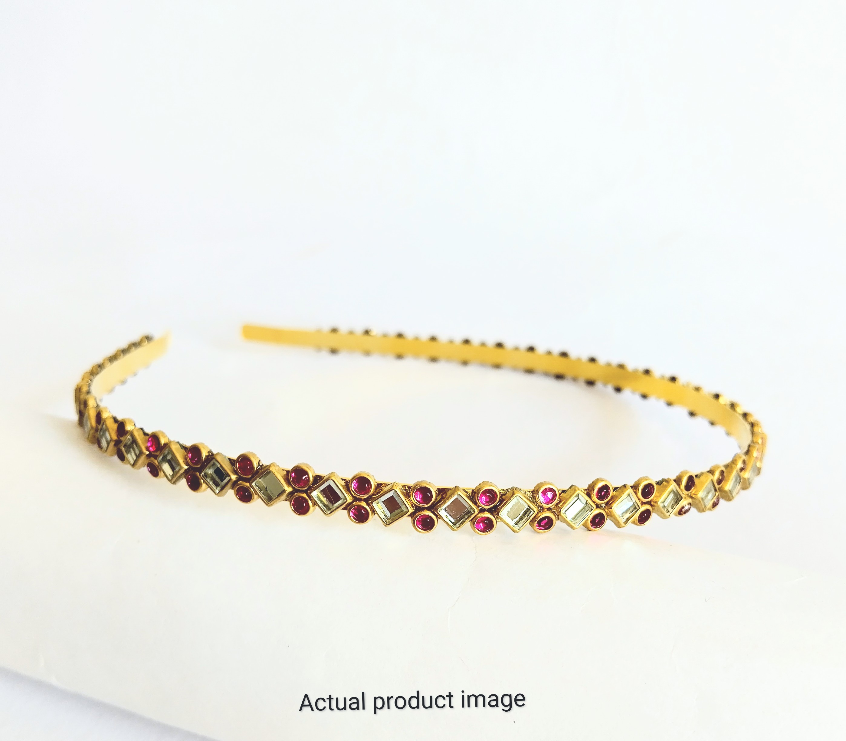 Elegant Ruby Accent Hair Band