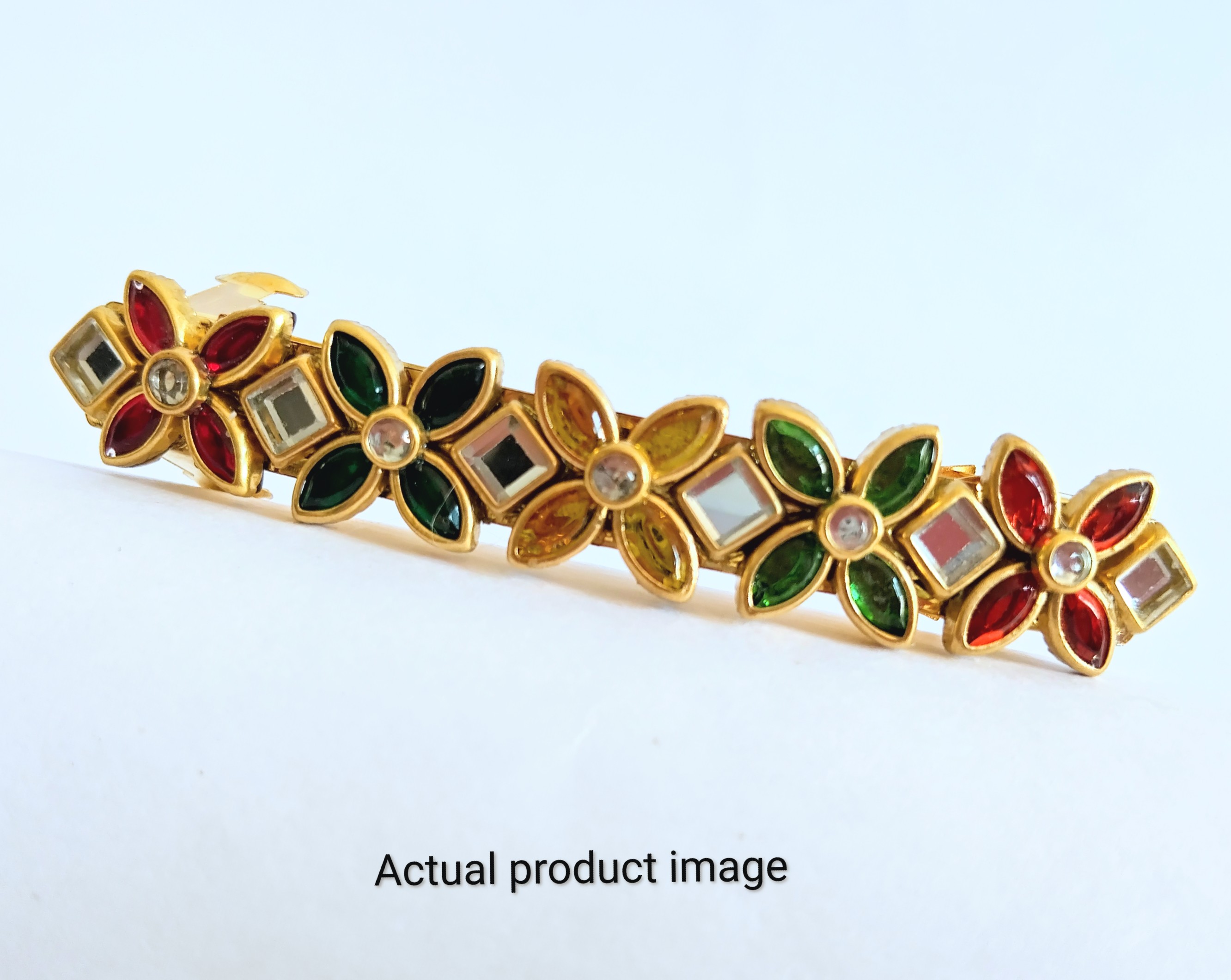 Multicolor Floral Ethnic Hair Clip