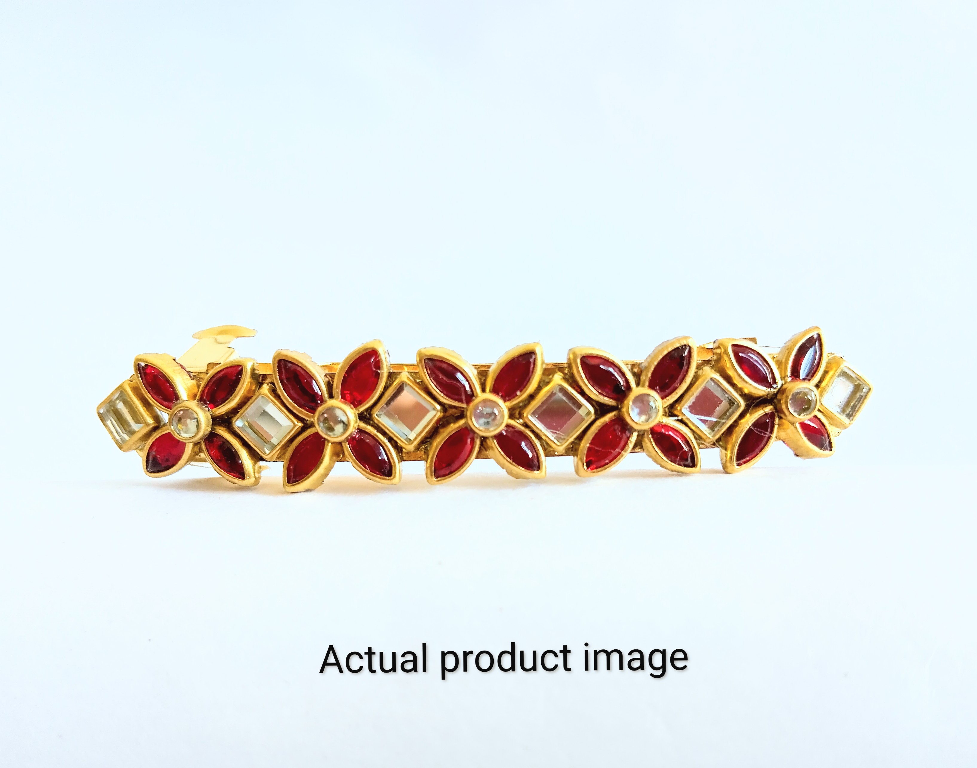 Ruby Floral Hair Clip – Elegant Ethnic Style