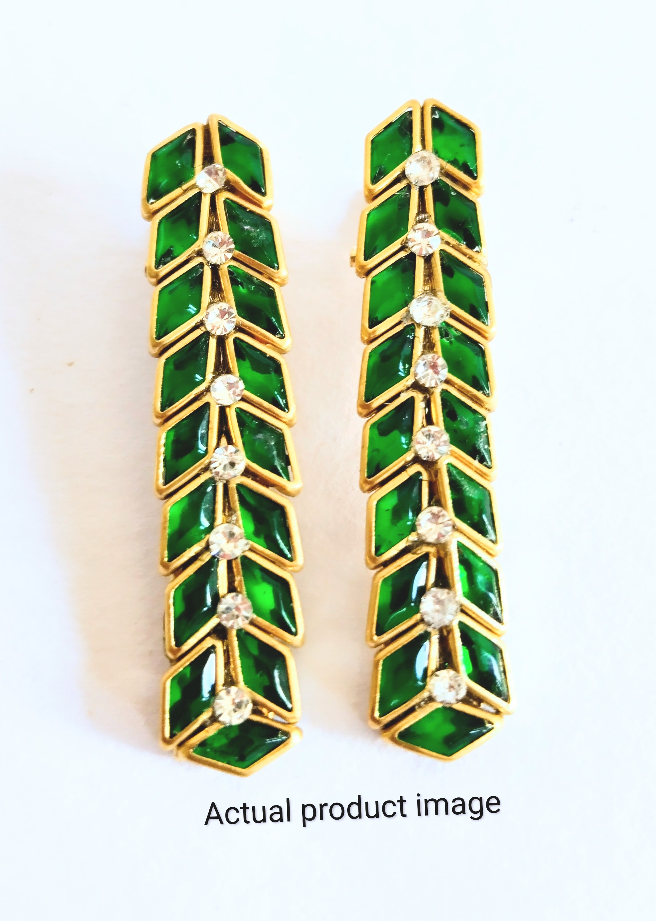 Chevron Kindan Hair Clip Set – Pair of 2