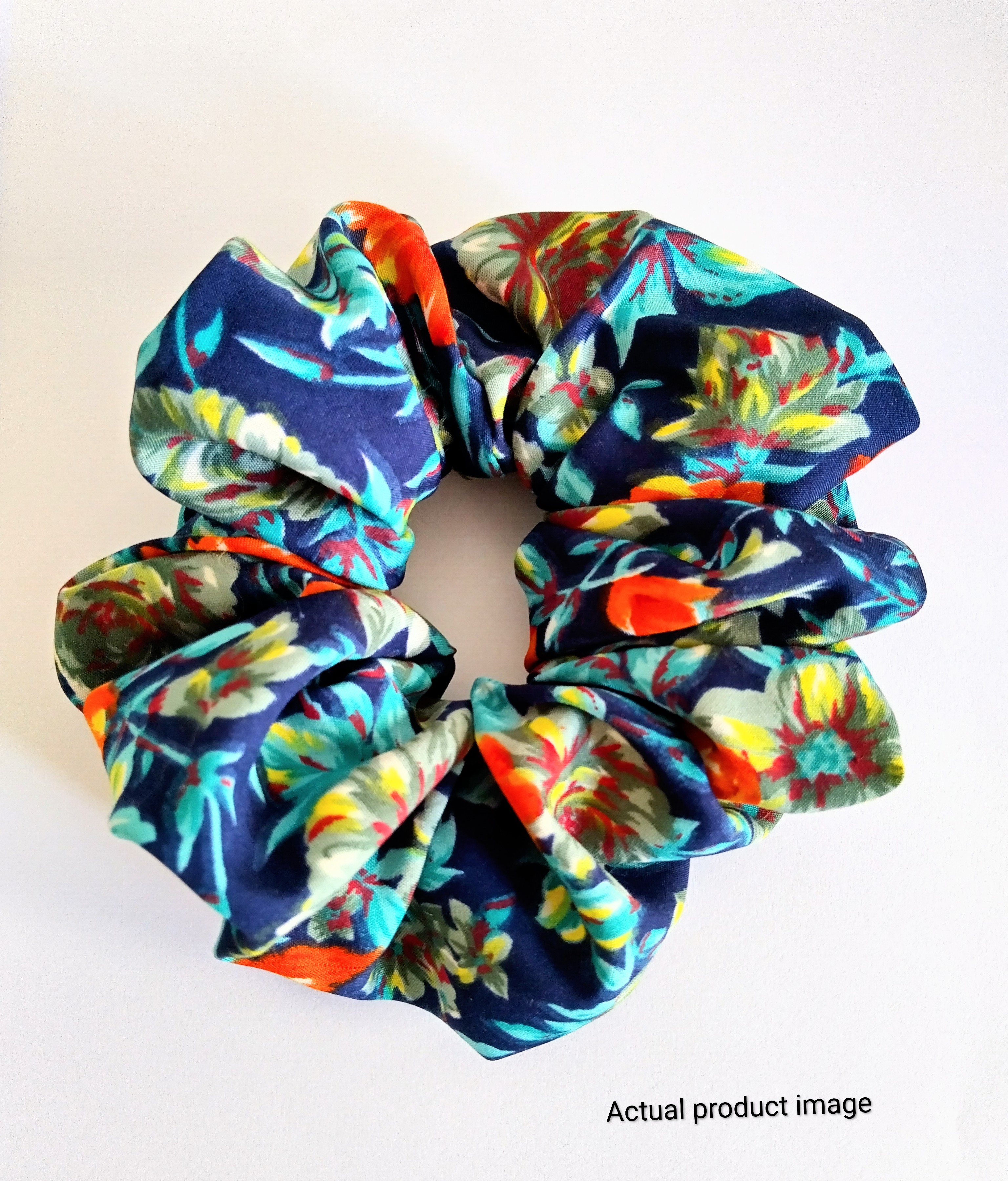 Floral Fabric Scrunchie - small (Upcycled) 