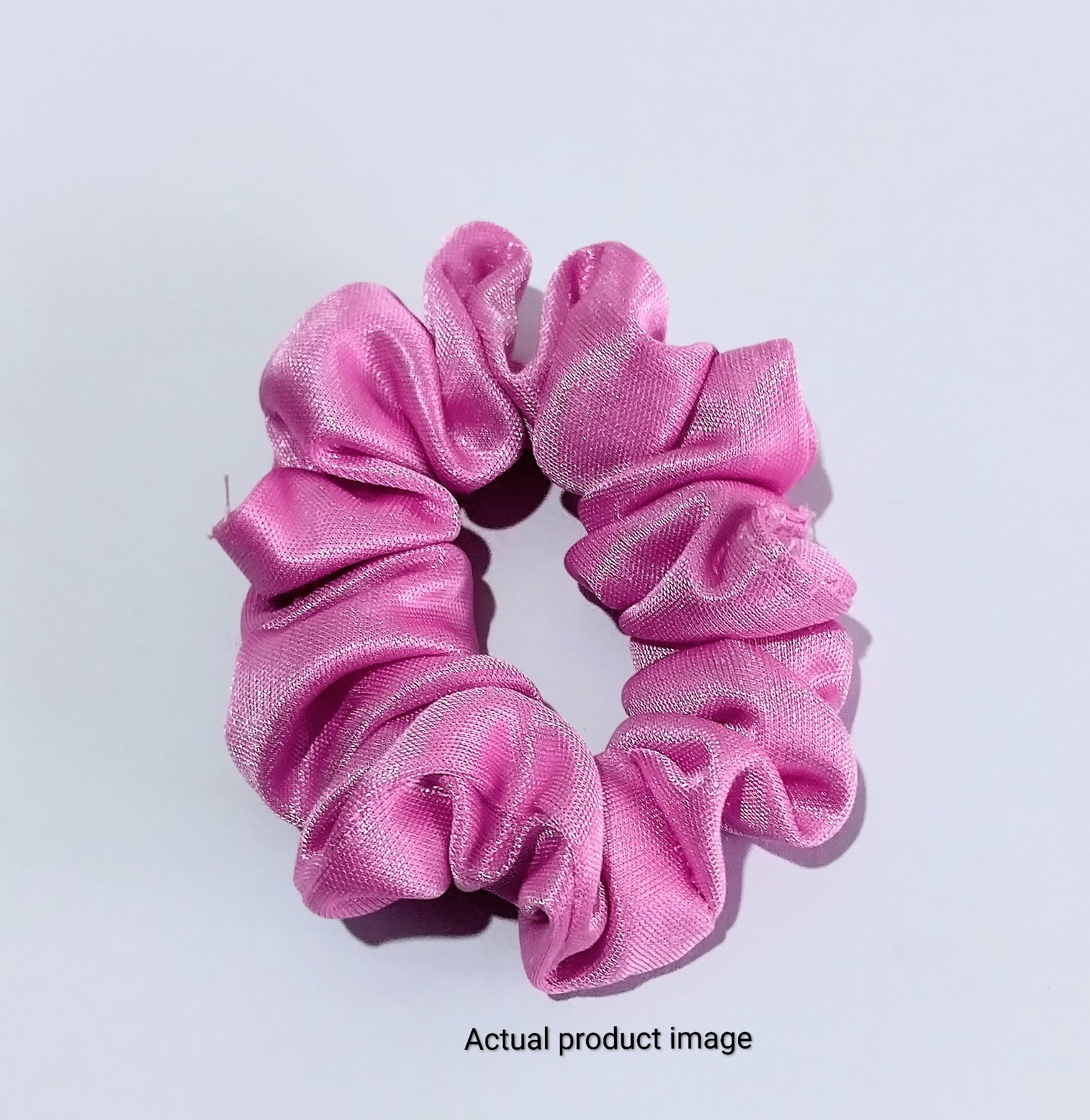 Pink Satin scrunchies - Small (Up-cycled )