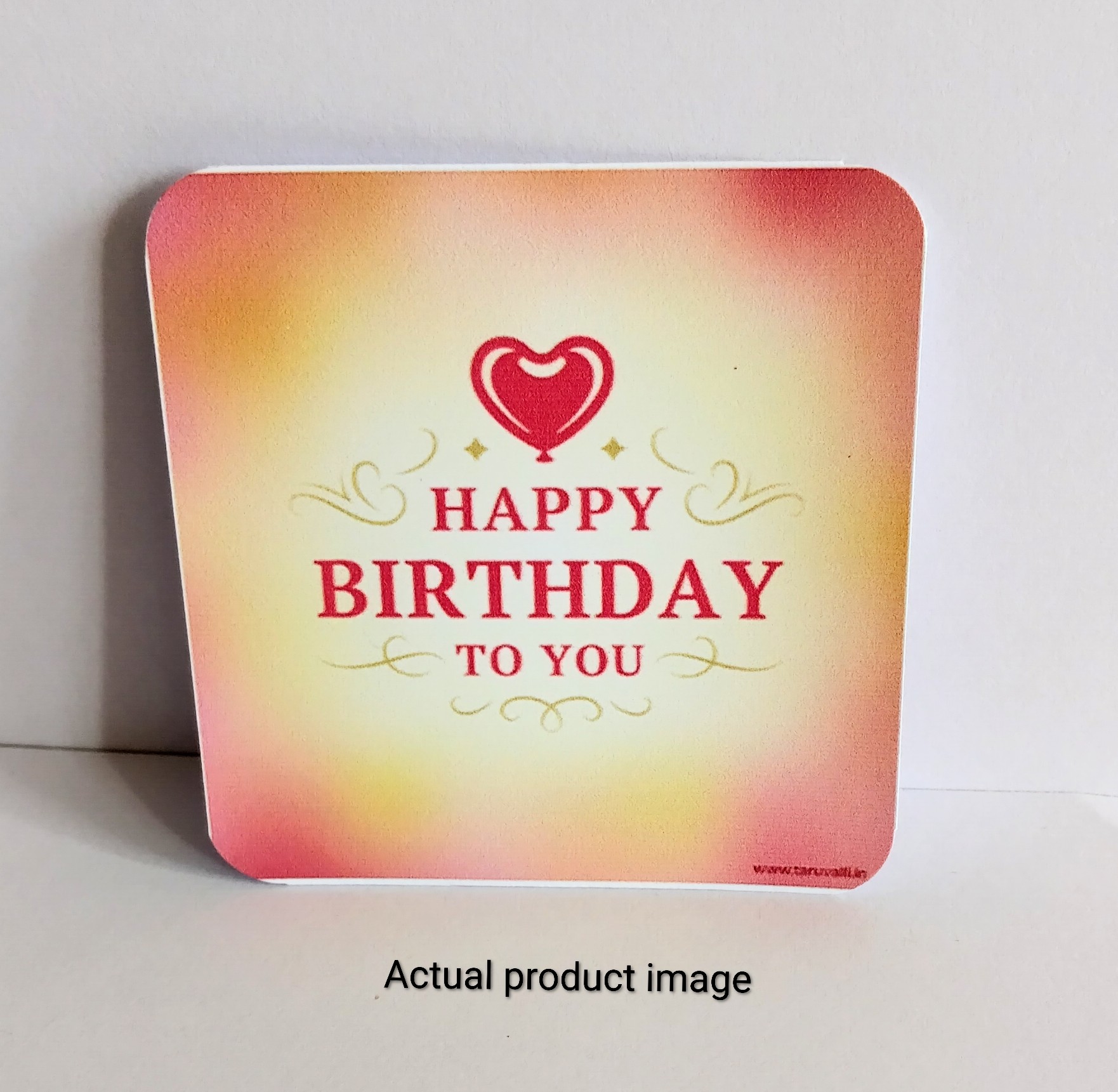 Happy Birthday Note Card - With Heart