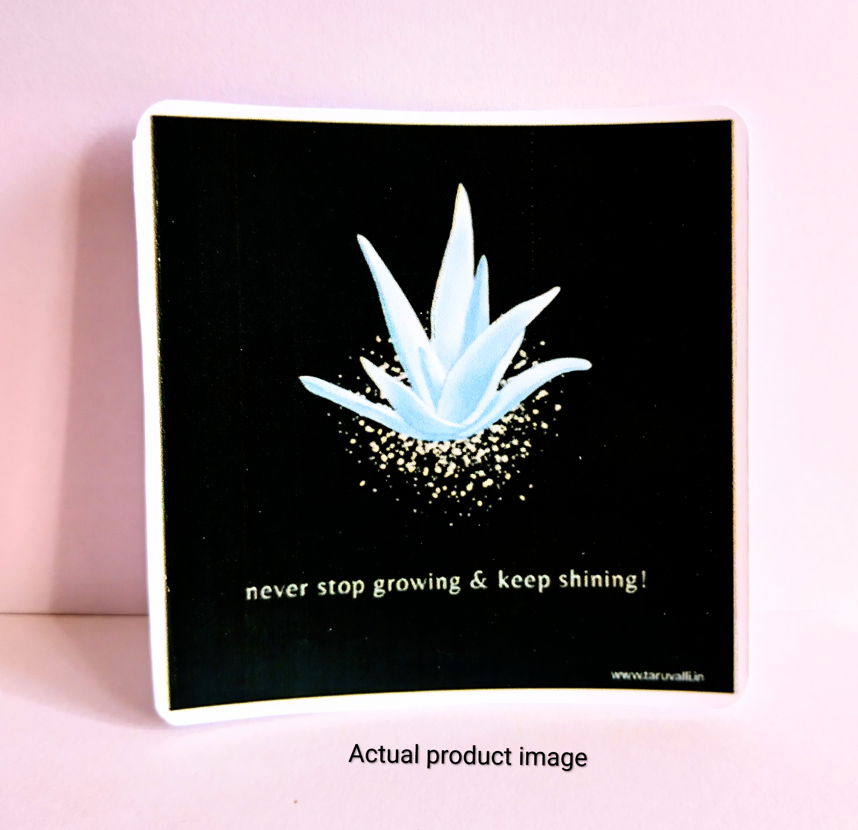 Never Stop Growing & Keep Shining – Inspirational Note Card