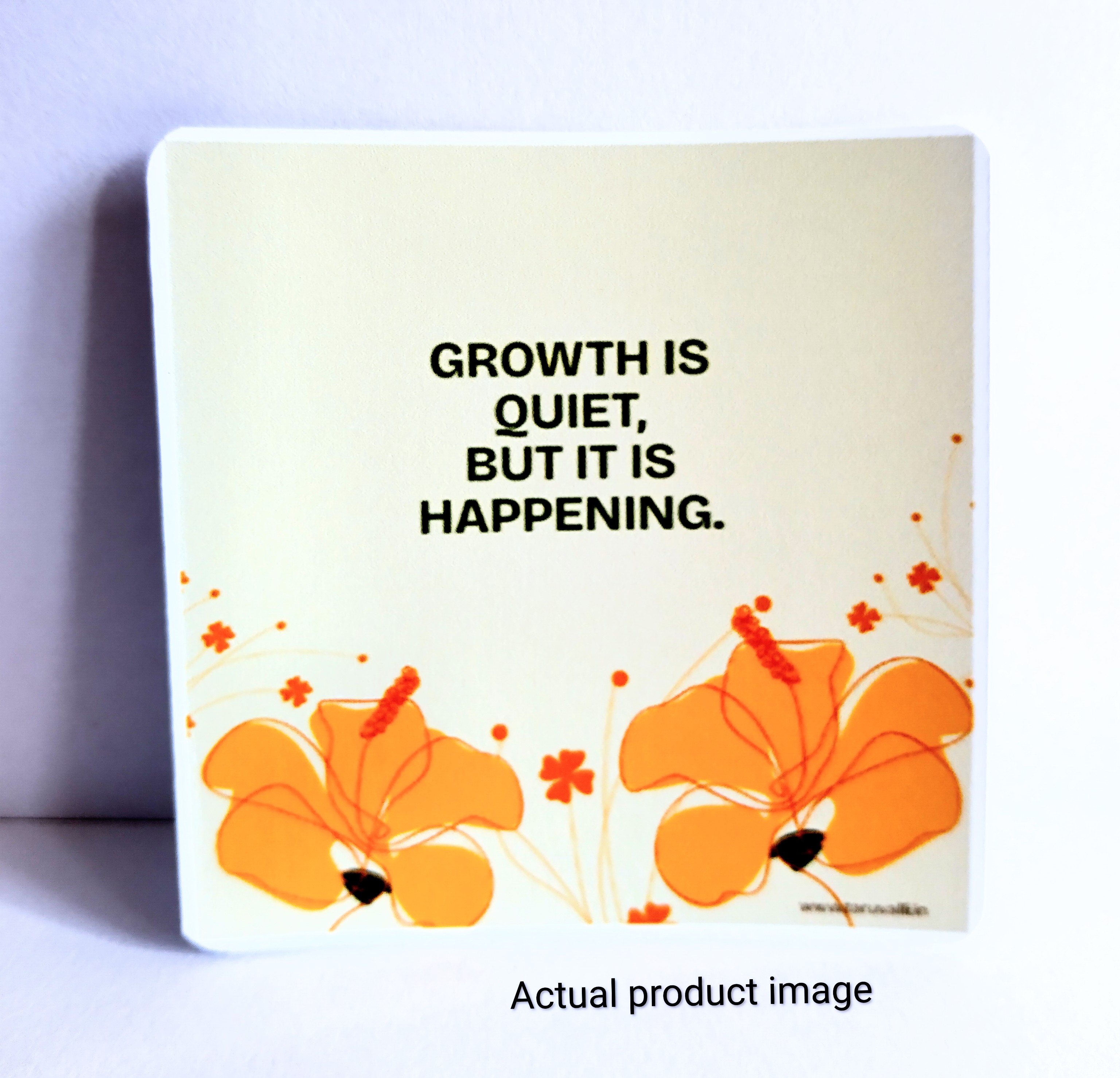 “Growth Is Quiet” Inspirational Note Card