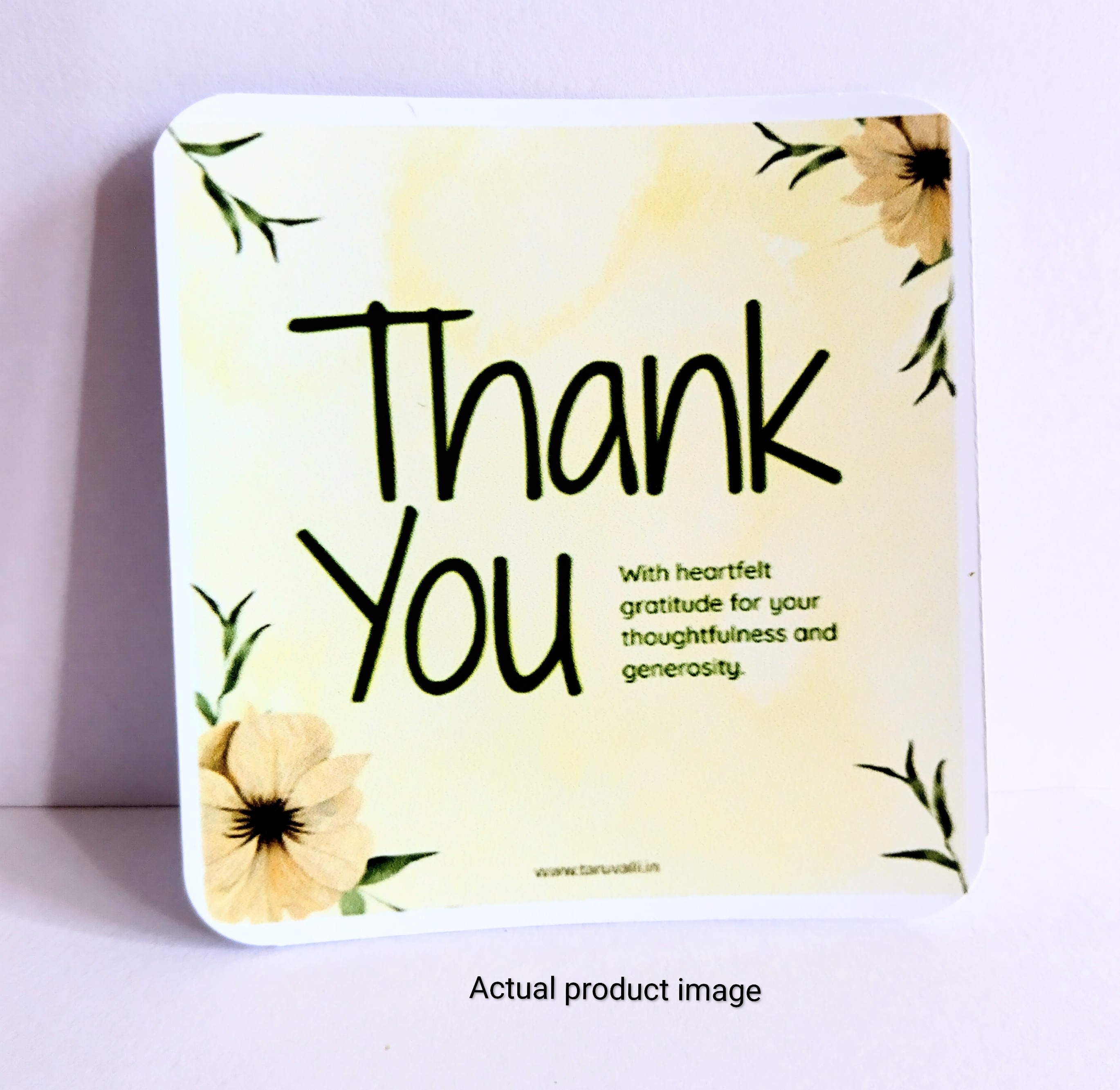 Floral Thank You Note Card