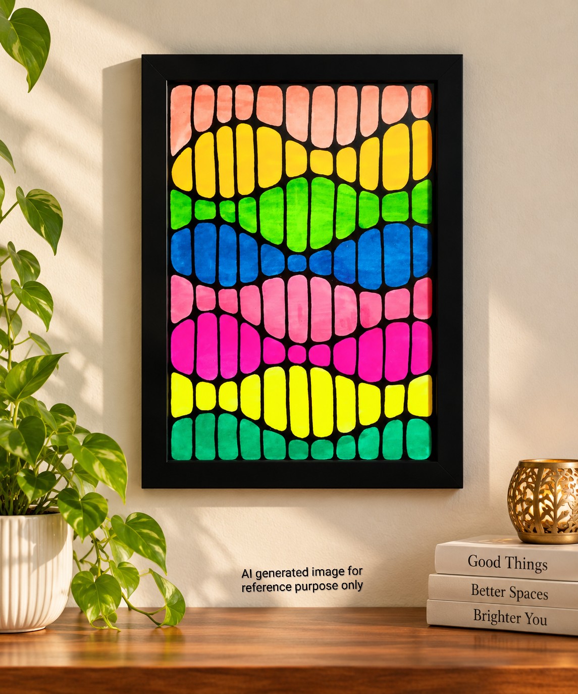 Colourful Abstract Mosaic Photo Frame