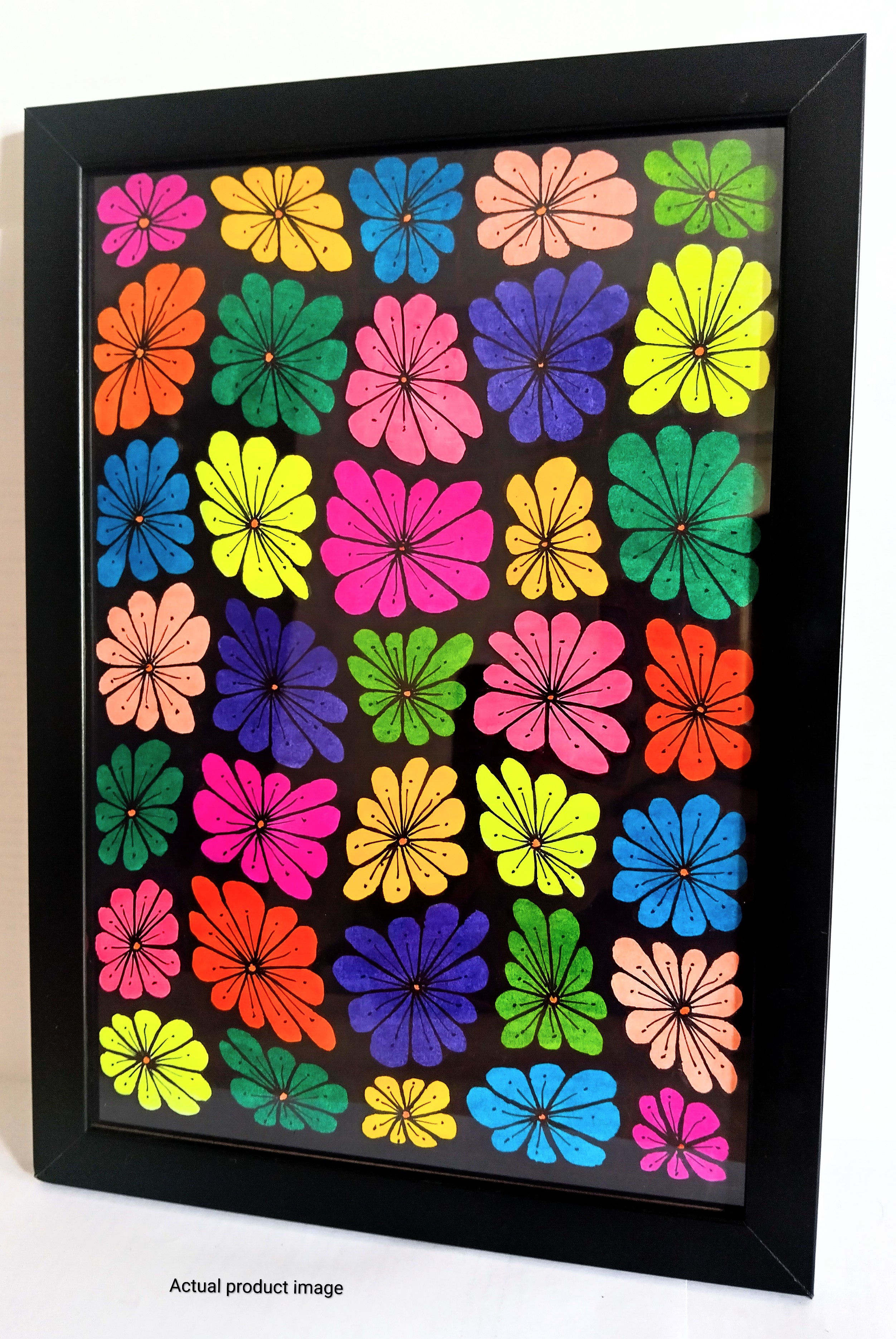 Colourful Floral Art Photo Frame