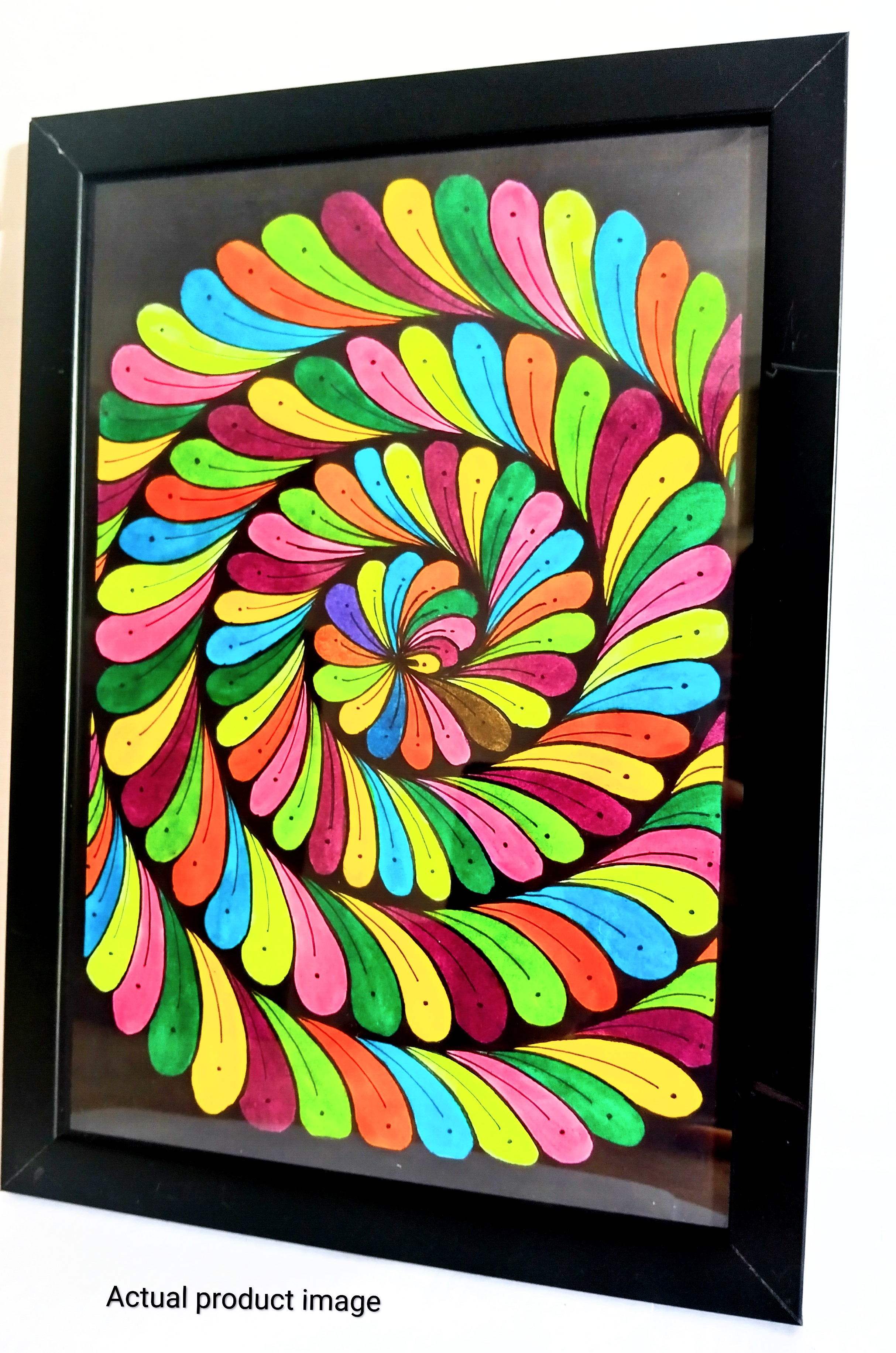 Colourful Spiral Art Photo Frame